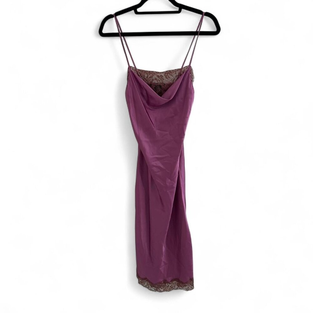 Purple Victoria's Secret lace trim dress with adjustable straps
